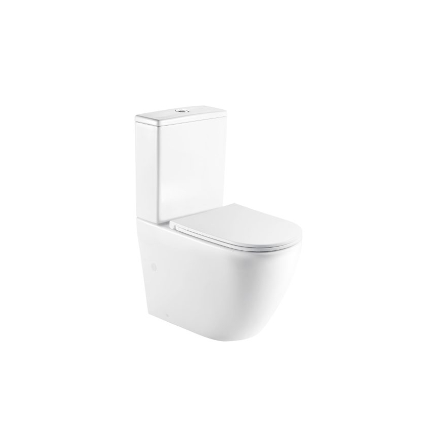 Hani Back To Wall Toilet Suite (Rimless) With Slim Uf Seat Cover And Universal Inlet Cistern T3