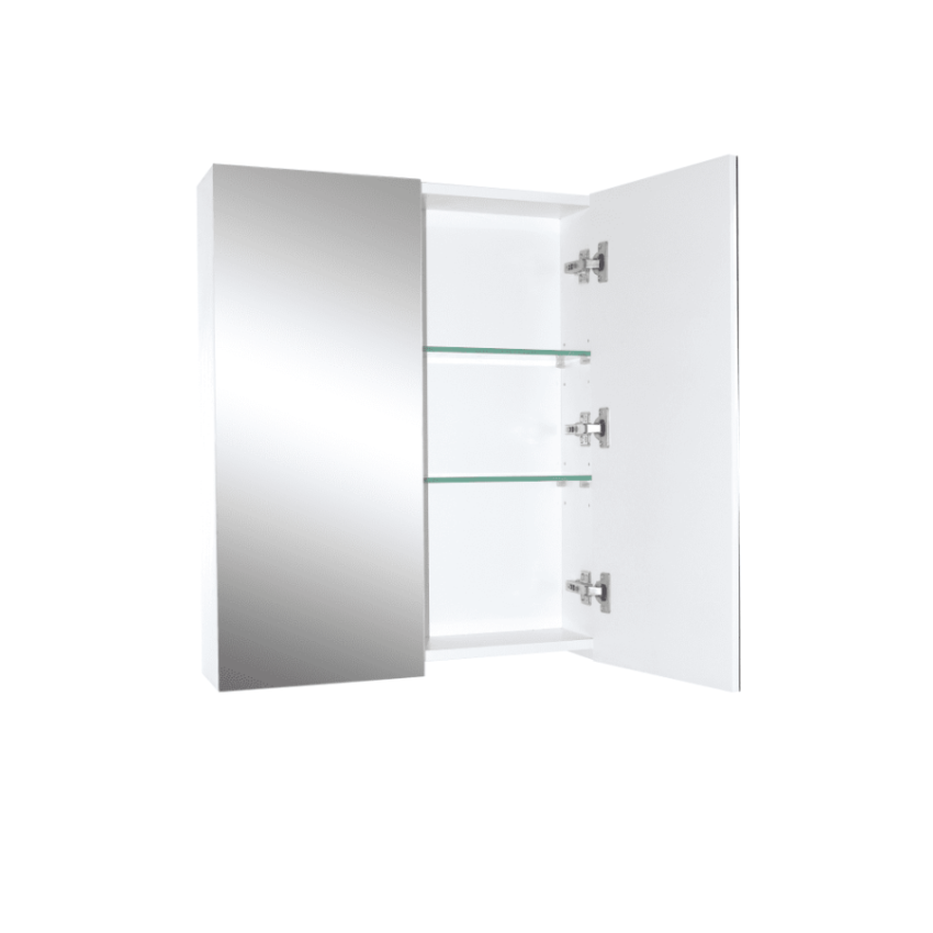 600*150*720mm Pvc White Shaving Cabinet Two Doors