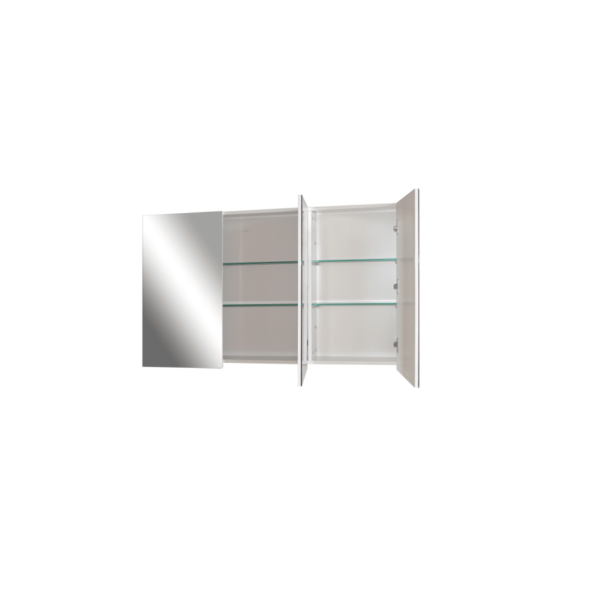 1200*150*720mm Pvc White Shaving Cabinet Three Doors