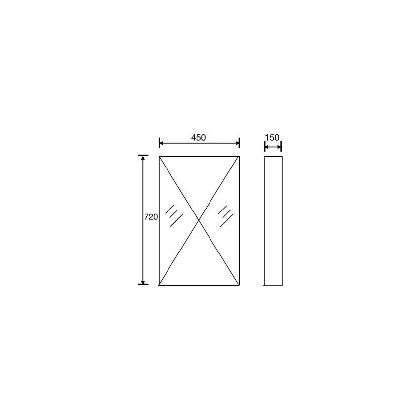 45cm Shaving Cabinet One Door