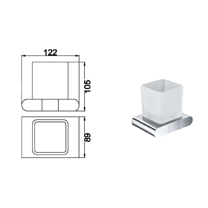 Kara Single Tumble Holder Chrome