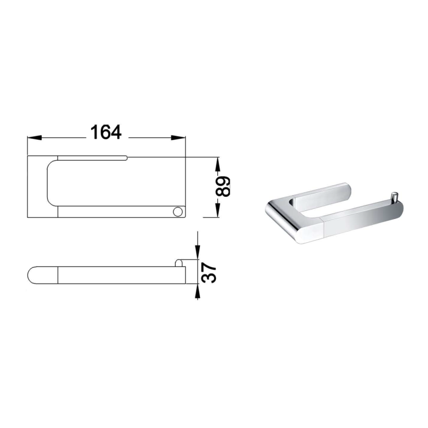 Kara Toilet Paper Holder Chrome