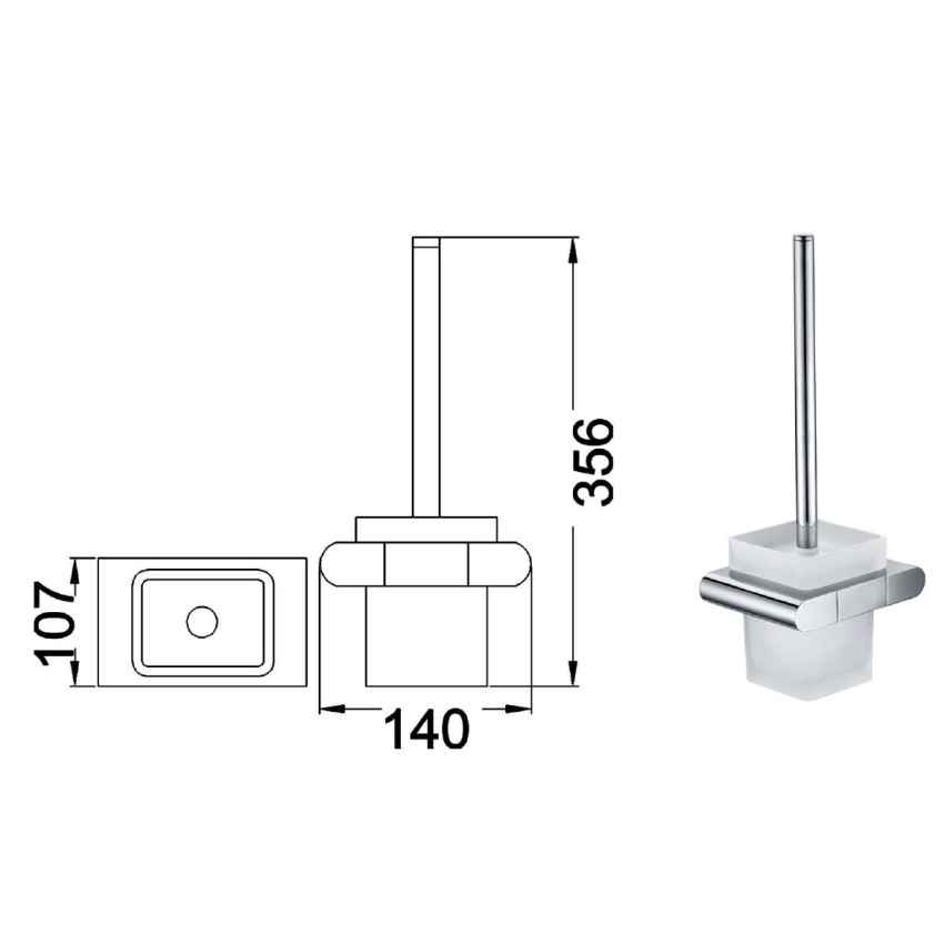 Kara Toilet Brush Chrome