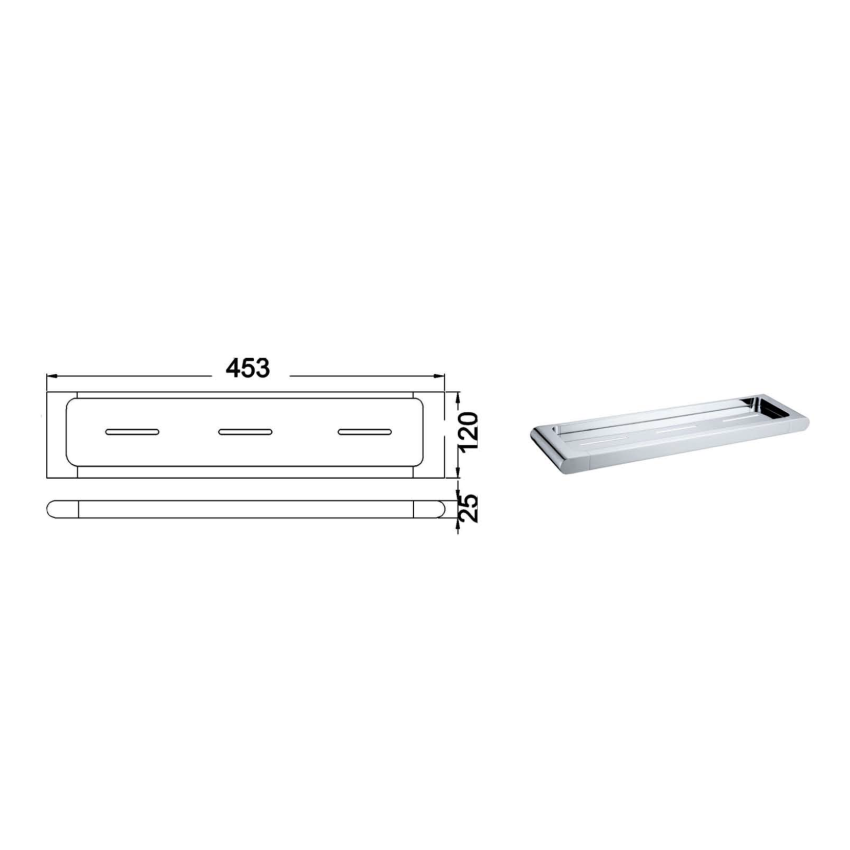 Kara Metal SHELF Chrome