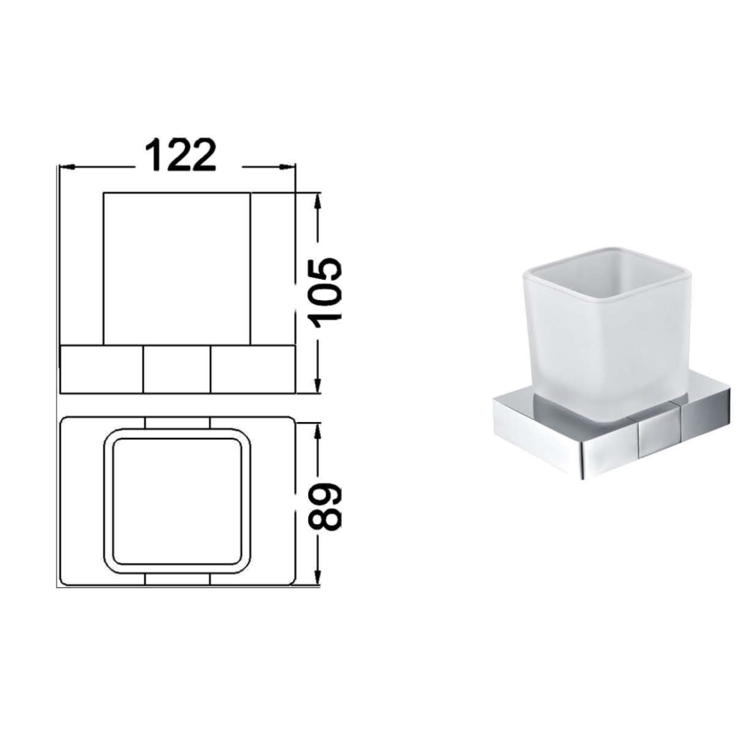 Seto Tumbler Holder Chrome