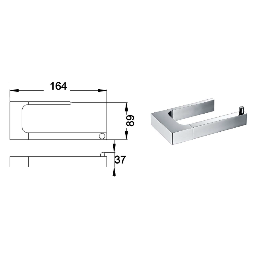 Seto Toilet Roll Holder Chrome