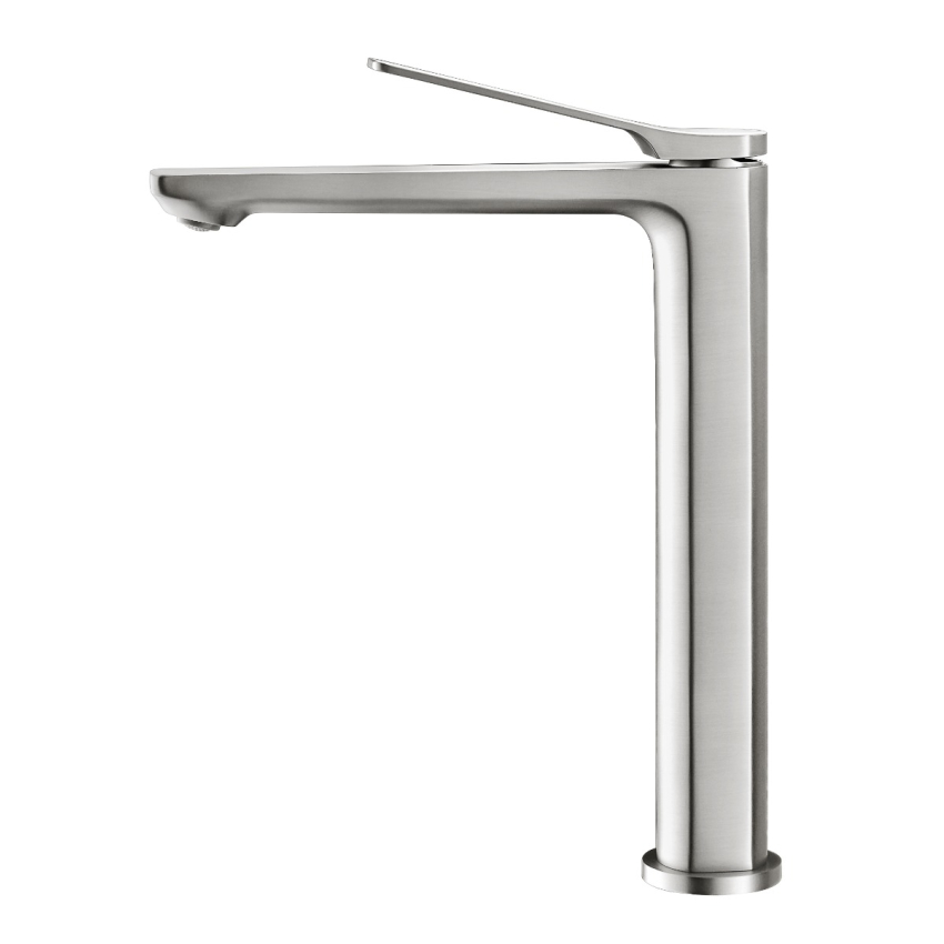 Rushy Brushed Nickel Tall Basin Mixer Bathroom Tapware