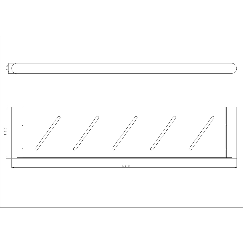 Brushed Nickel Round Stainless Steel Shelf