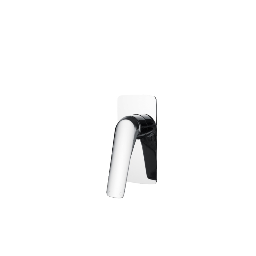 Square Chrome Shower/Bath Wall Mixer