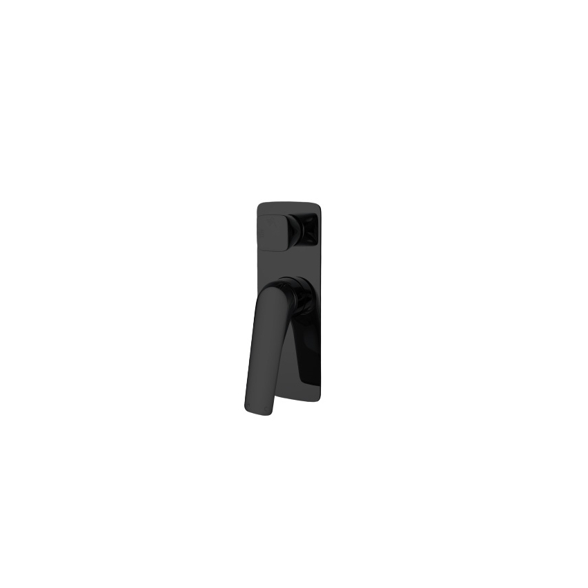 Square Black Shower/Bath Wall Mixer with Diverter