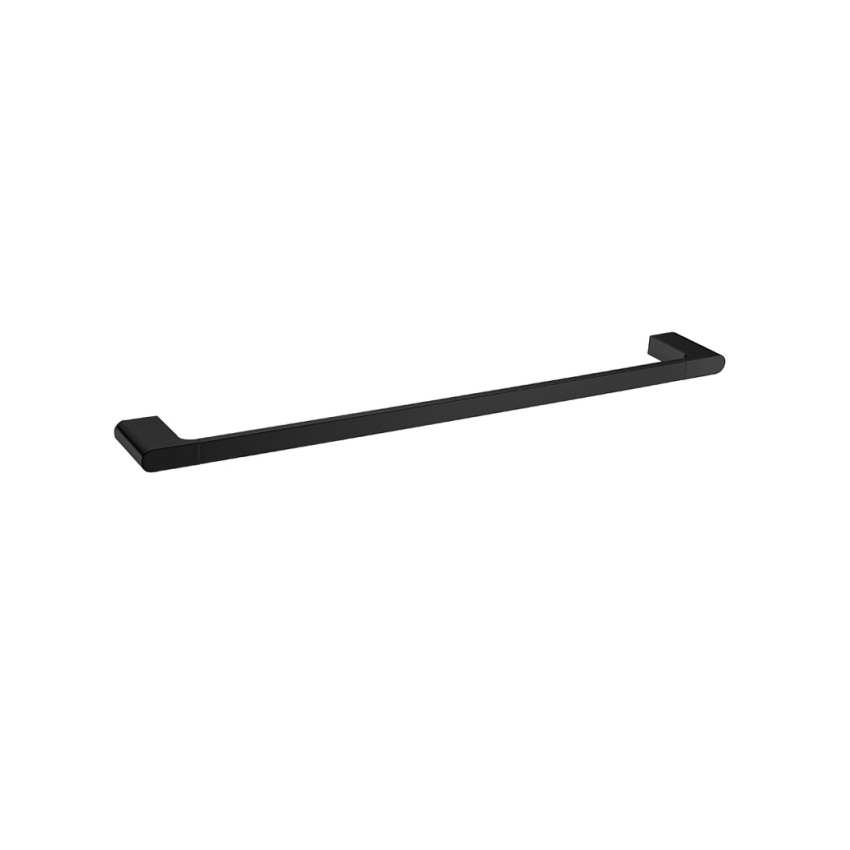 Black Single Towel Rail 800mm