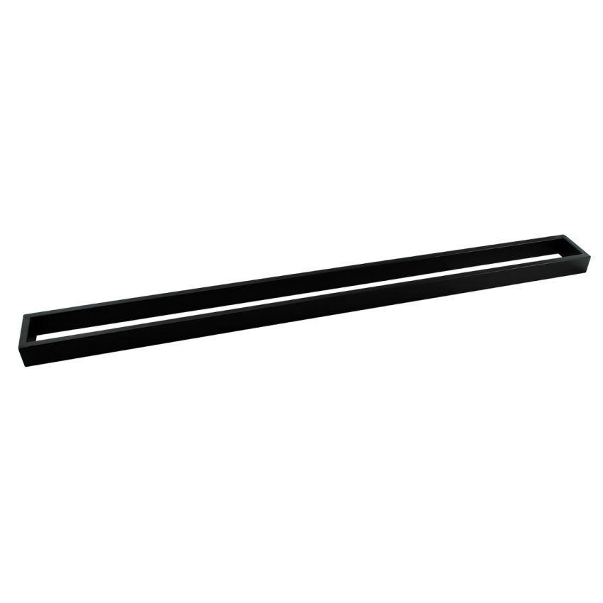 Black Single Towel Rail 800mm