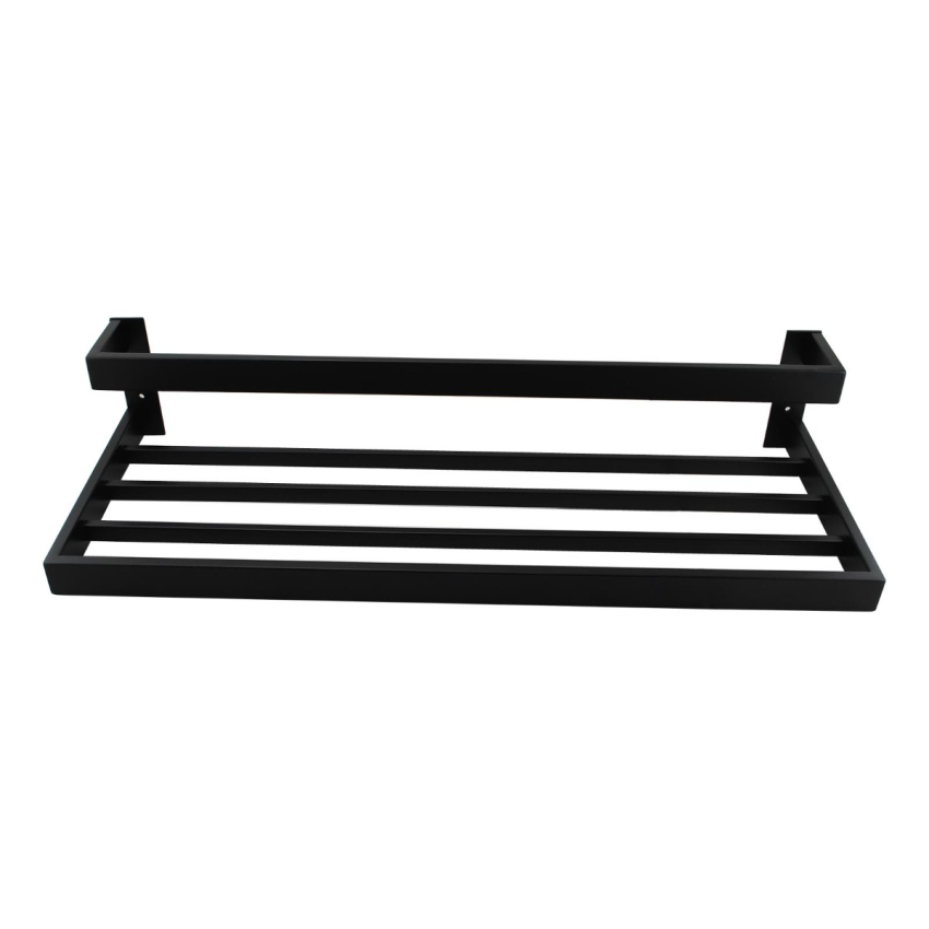 Black Double Towel Holder 600mm