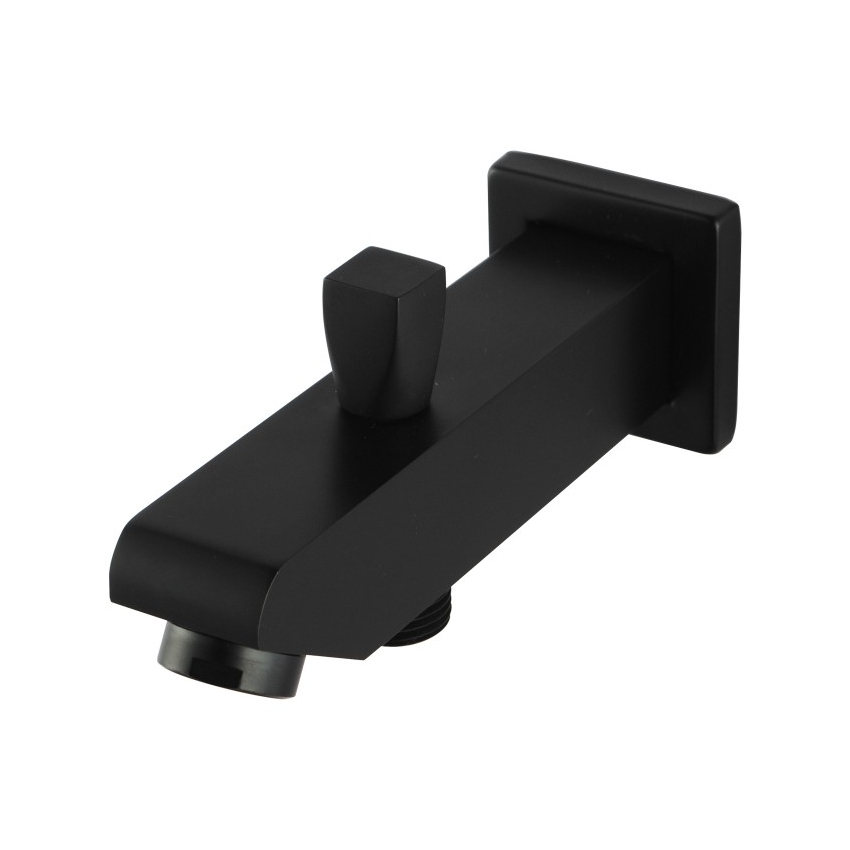Matte Black Bathtub/Basin Wall Spout with Diverter
