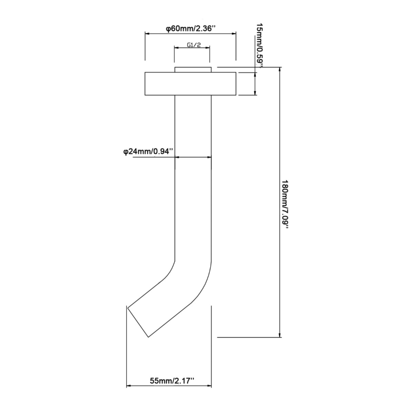 Round Chrome Bathtub/Basin Wall Spout