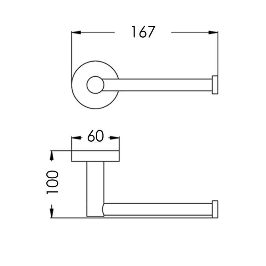 Black Round Stainless Steel Wall Mounted Toilet Paper Roll Holder