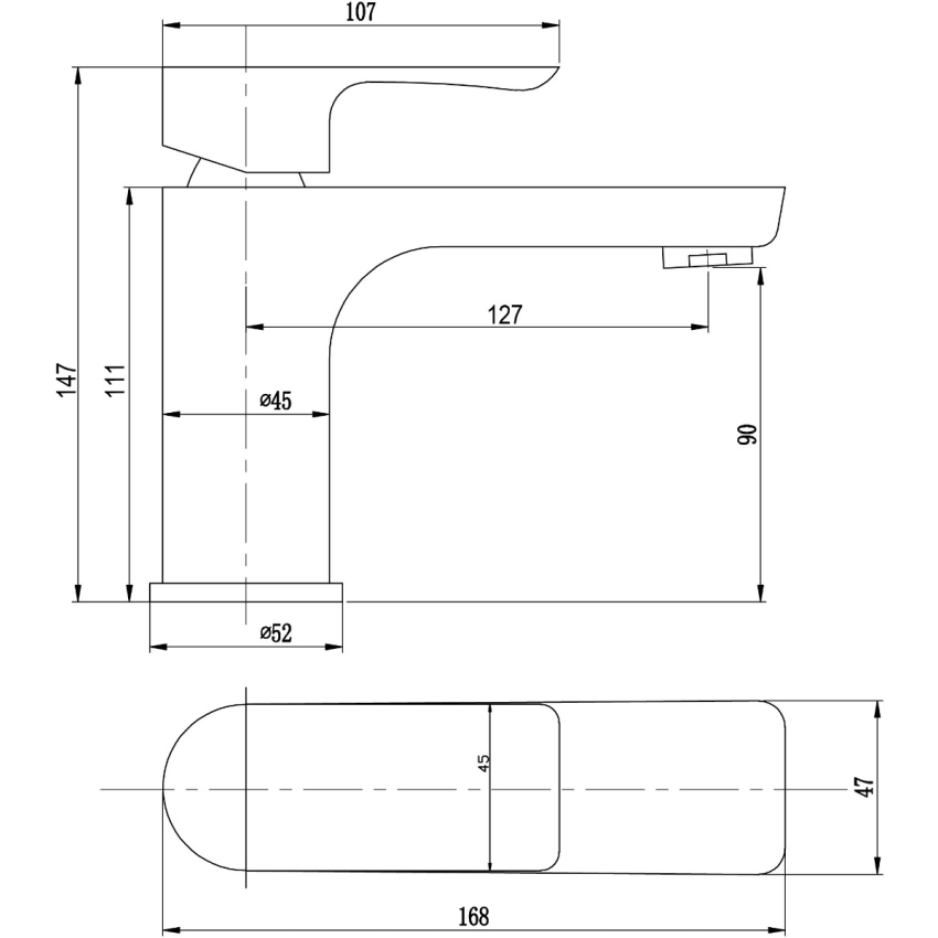 Black Basin Mixer Tap