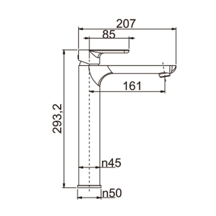 Black Tall Basin Mixer