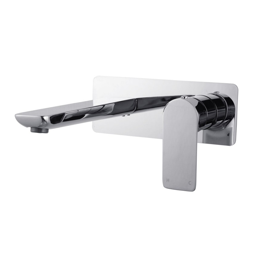 Chrome Bathtub/Basin Wall Mixer With Spout