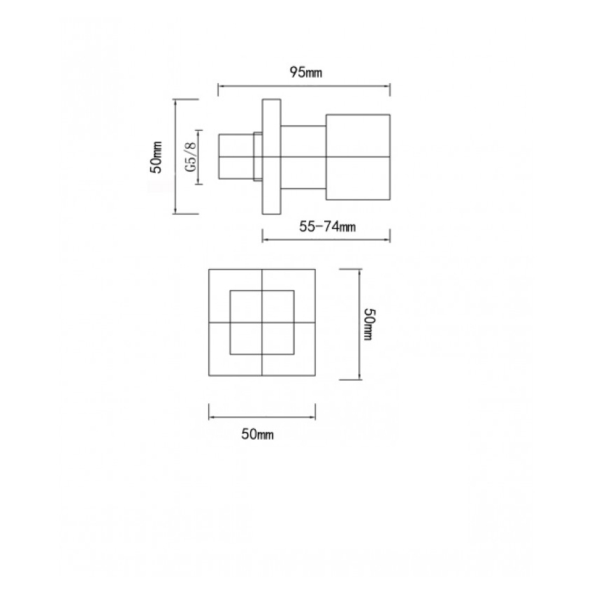 Chrome Cubic Shower Wall Taps