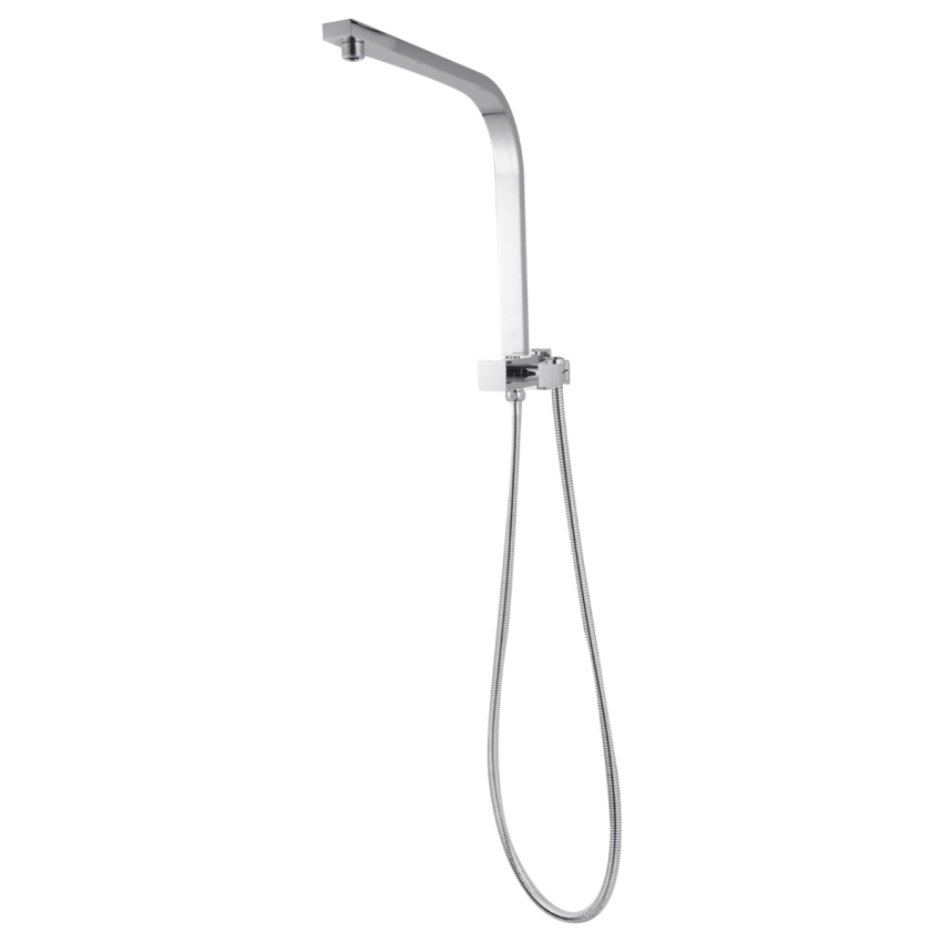 Square Chrome Shower Station without Shower Head and Handheld Shower