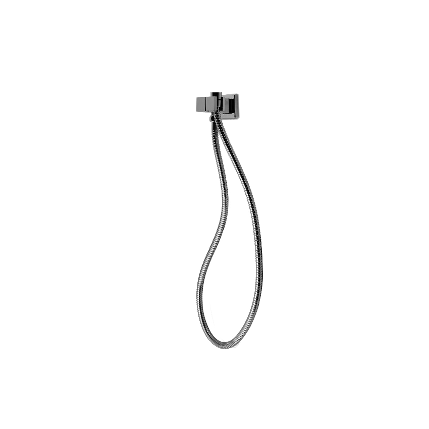 Square Brushed Nickel Shower Rail without Handheld Shower