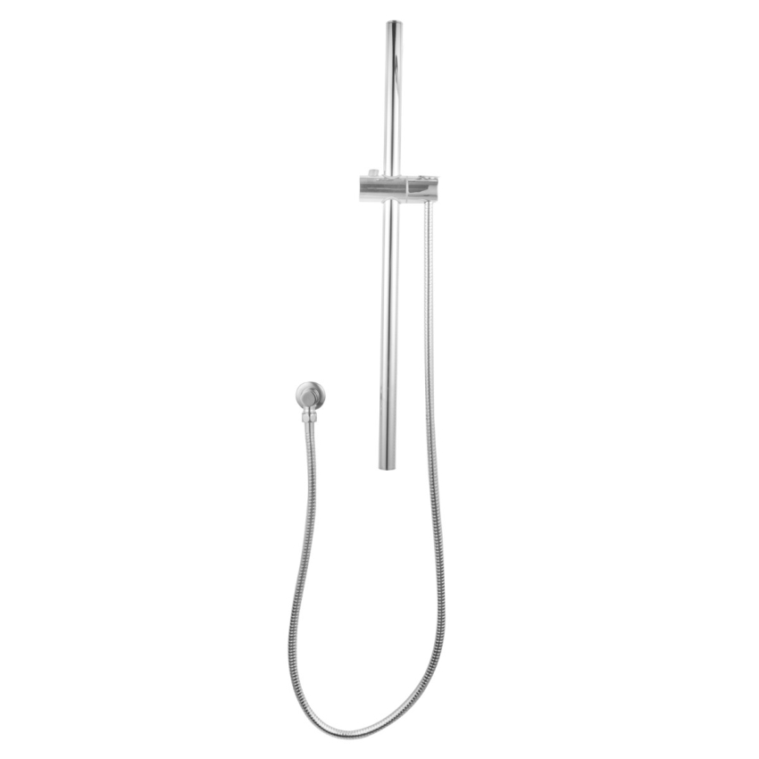 Round Chrome Stainless Steel Railwithout Handheld Shower,Fixed Wall Connector Set