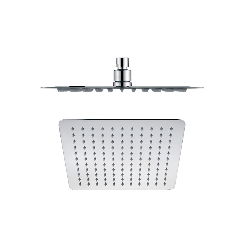 Chrome Super-slim Square Rainfall Shower Head 250mm