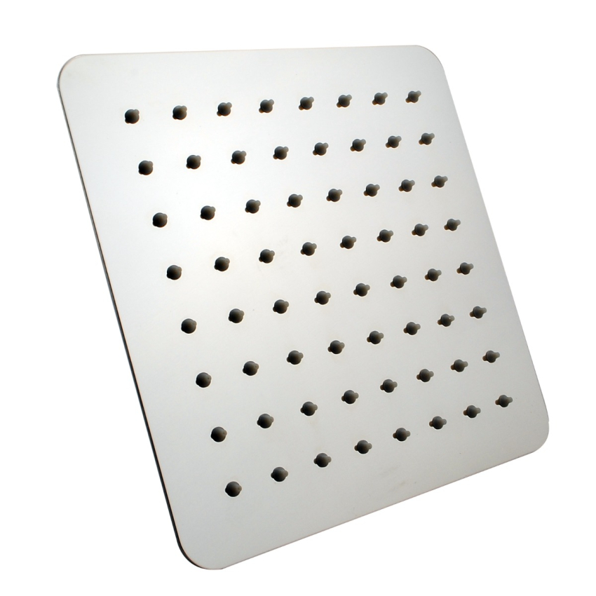 Super-slim Square Brushed Nickel Rainfall Shower Head 250mm