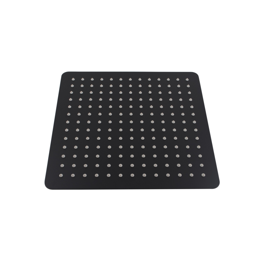 Super-slim Square Black Rainfall Shower Head 300mm