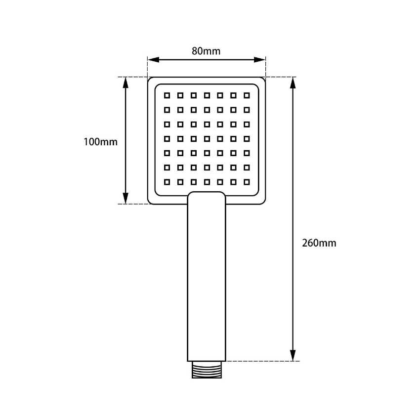 Black Square Handheld Shower