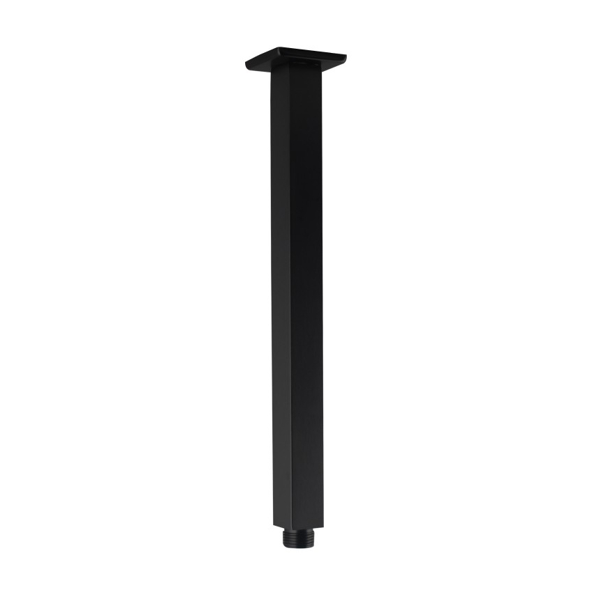 Square Black Ceiling Shower Arm 300mm