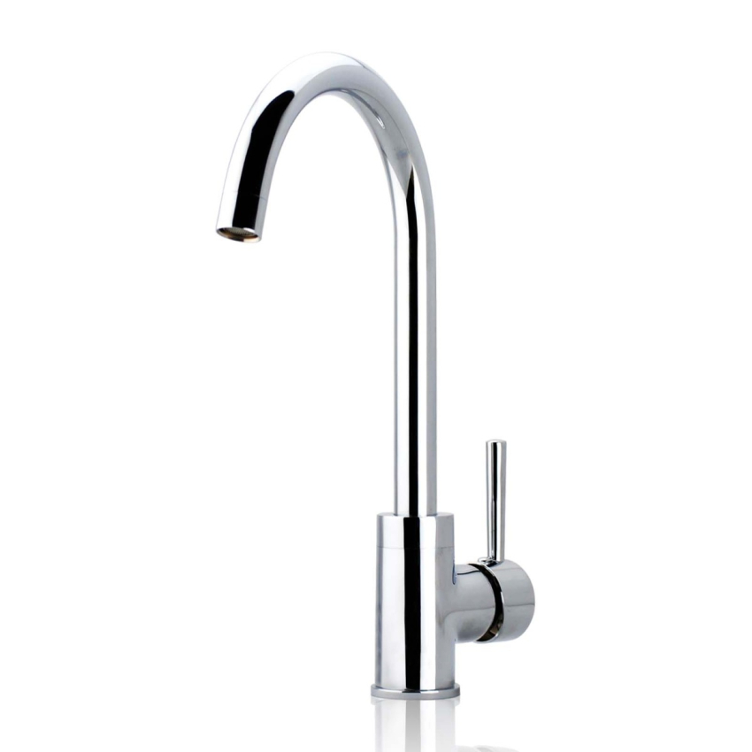 Round Chrome Standard Kitchen Sink Mixer Tap