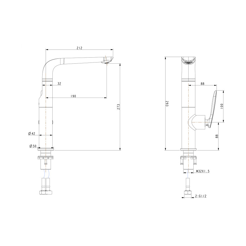 Black Swivel Flick Kitchen Sink Mixer Tap Solid Brass