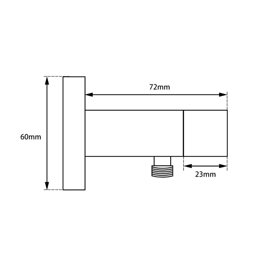 Bathroom Square Black 1/4 Turn Washing Machine Stop Taps (One Pair)