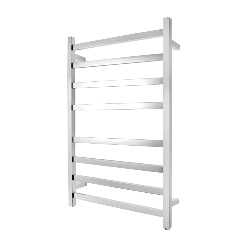 Chrome Square Electric Heated Towel Rack 8 Bars