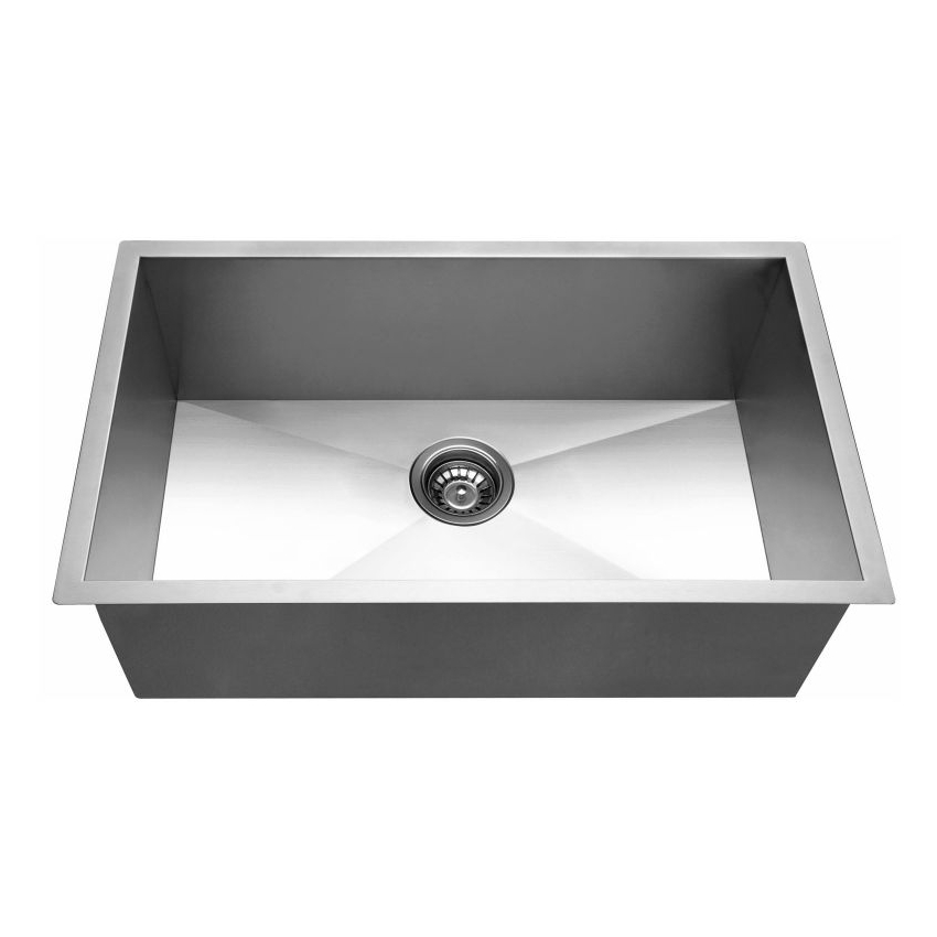 304 Stainless Steel Hand-made Single Bowl Kitchen Sink(Round Edges) 762*457*254mm