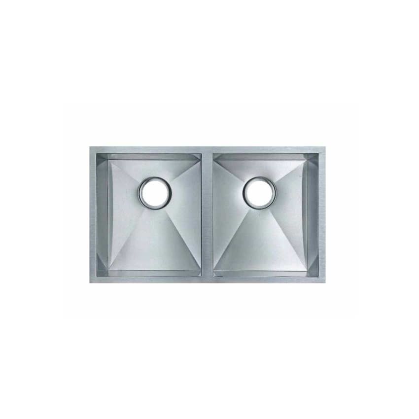304 Stainless Steel Hand-made Double Bowl Kitchen Sink 770*450*215mm