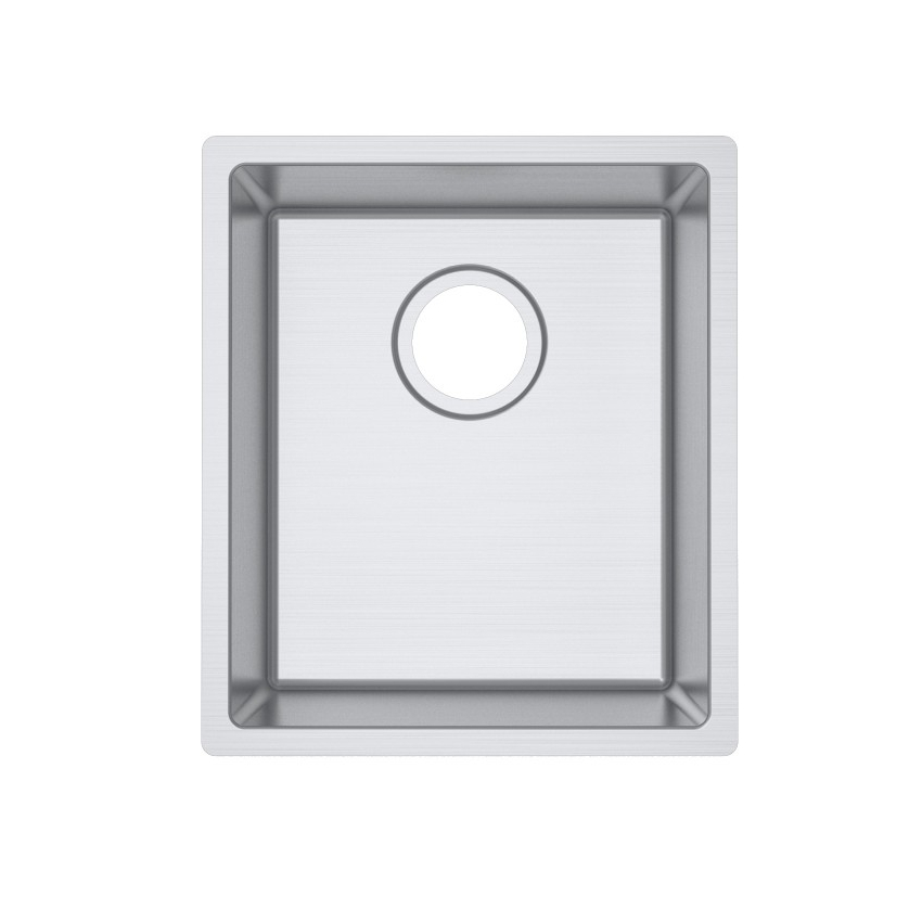 304 Stainless Steel Hand-made Single Bowl Kitchen Sink(Round Edges)380*440*200mm