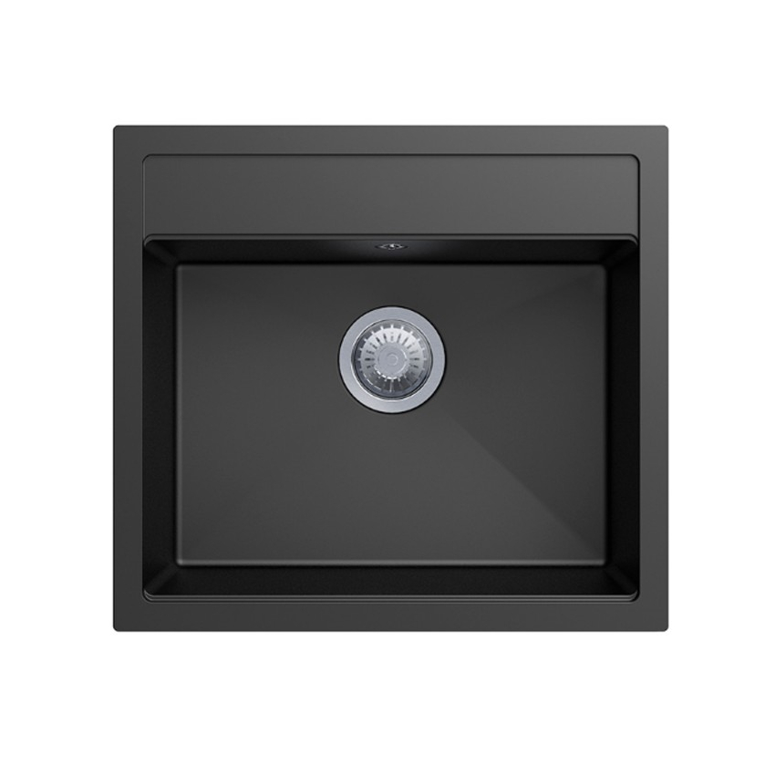 Carysil Waltz Black Single Bowl Granite Kitchen Sink 560*510mm