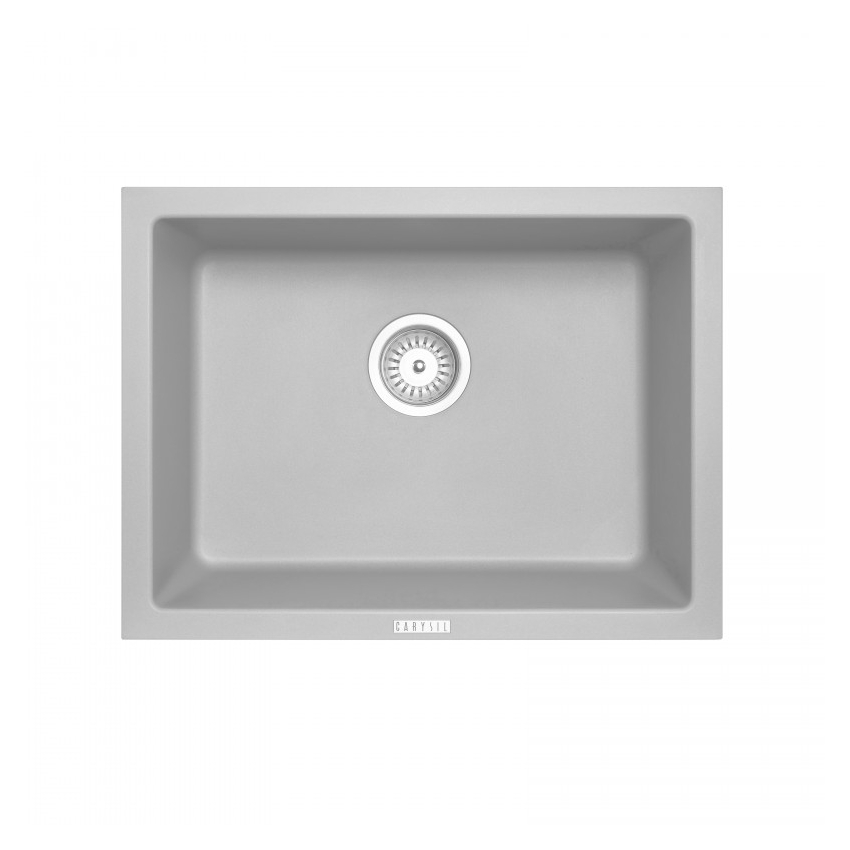Carysil Concrete Grey Single Big Bowl Granite Kitchen Sink 610*457mm