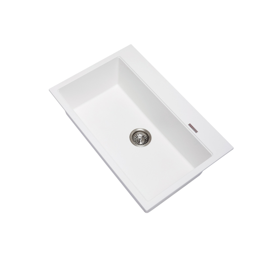 Carysil Waltz White Single Bowl Granite Kitchen Sink 780*510*220mm