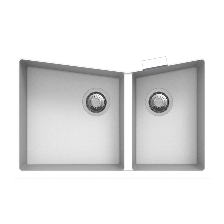 Carysil CGDB White Double Bowl Granite Kitchen Sink 800*500mm