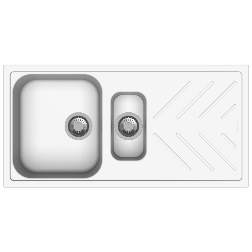 New Beethoven D150 Snova White 1 and 1/4 Bowl Granite Kitchen Sink 1000*500mm