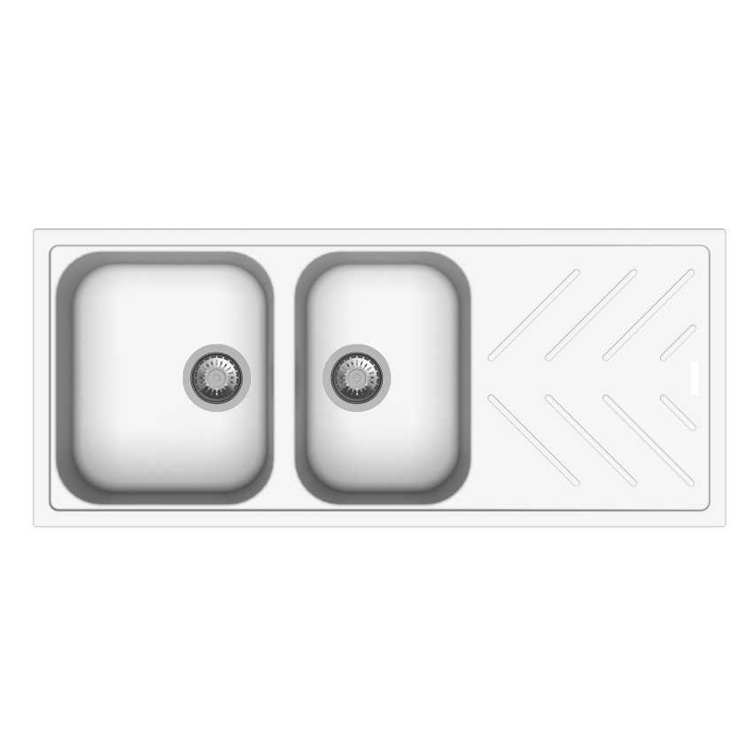 New Beethoven D200 Snova White 1 and 3/4 Bowl Granite Kitchen Sink 1060*500mm