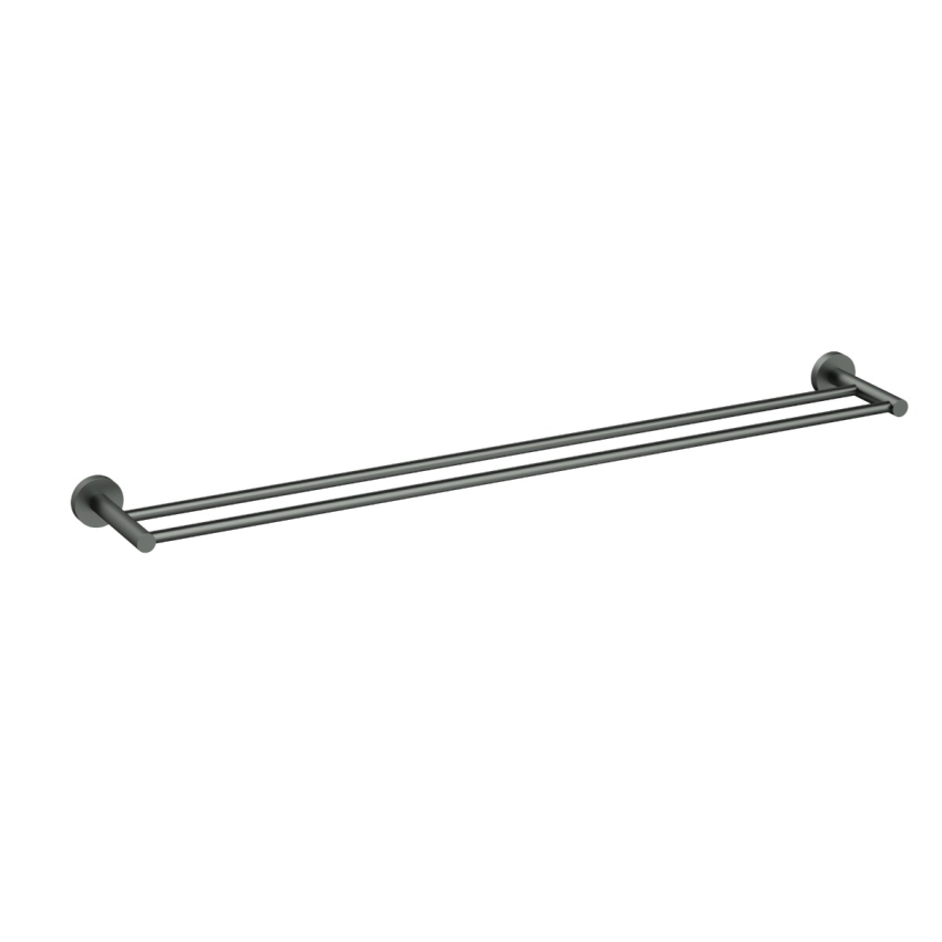 900mm Otus Slimline Double Towel Rail Gun Metal