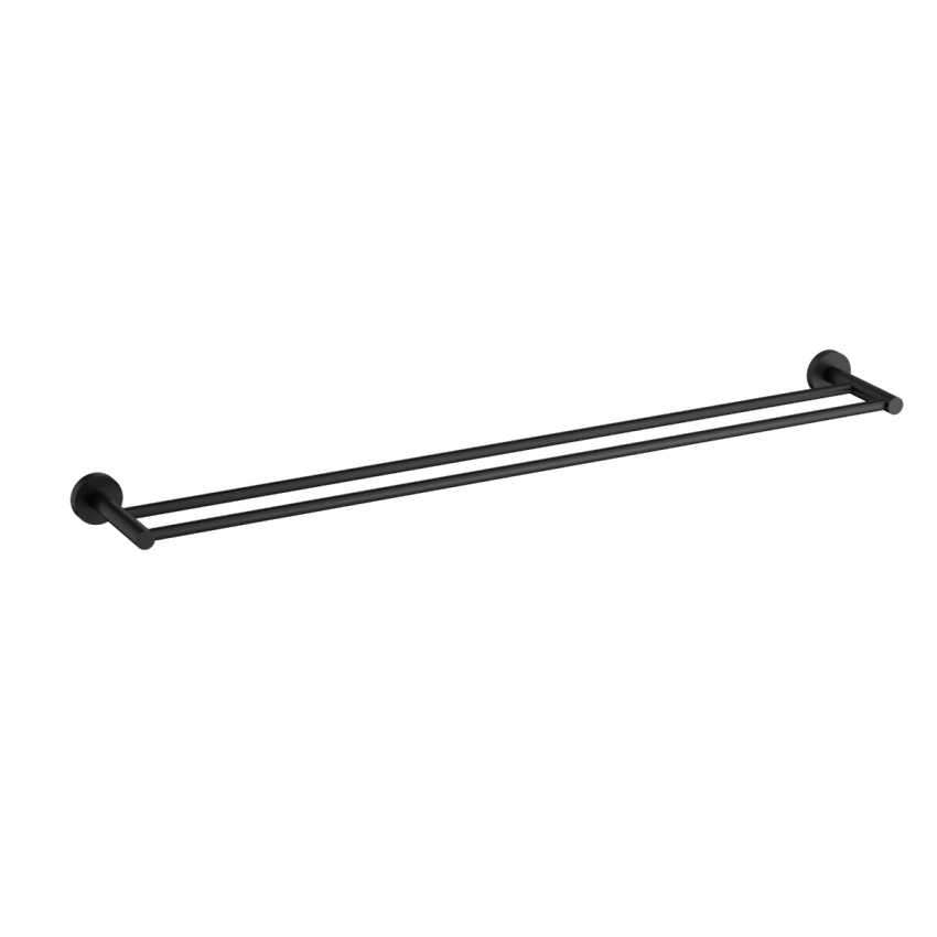 900mm Otus Slimline Double Towel Rail Matt Black