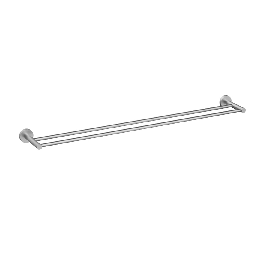 900mm Otus Slimline Double Towel Rail Brushed Stainless Steel