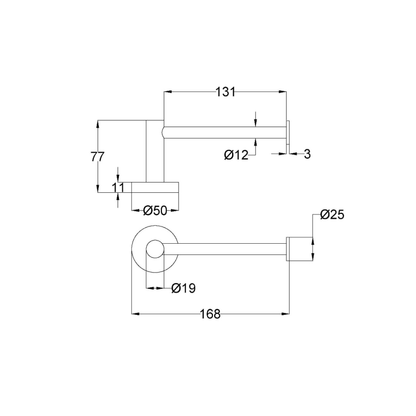 Otus Slimline Toilet Paper Holder Brushed Gold
