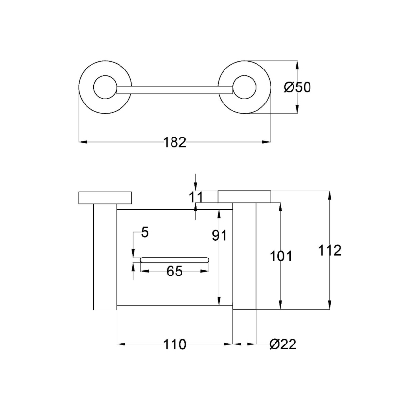Otus Slimline Soap Holder Brushed Stainless Steel